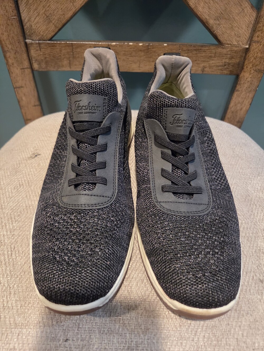 Florsheim Charcoal Knit Slip In Kid's Sneakers - Size 5.5